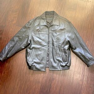 Sold| Vintage Tommy Hilfiger Genuine Leather Unisex Jacket- L